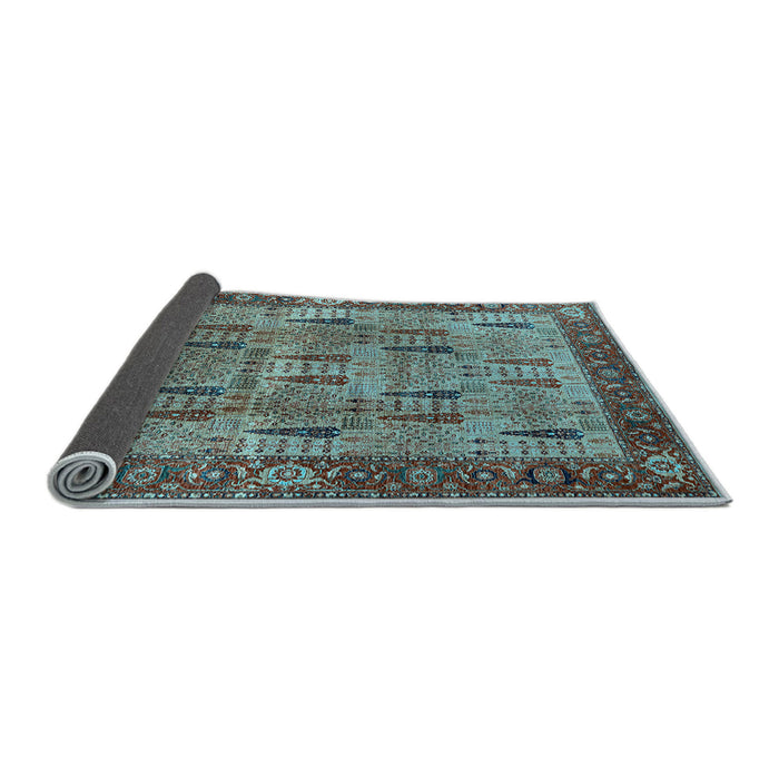 Sideview of Oriental Light Blue Industrial Rug, urb1204lblu