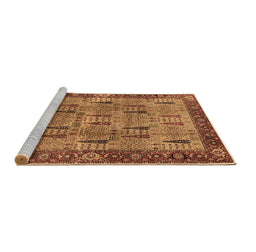 Sideview of Machine Washable Oriental Brown Industrial Rug, wshurb1204brn