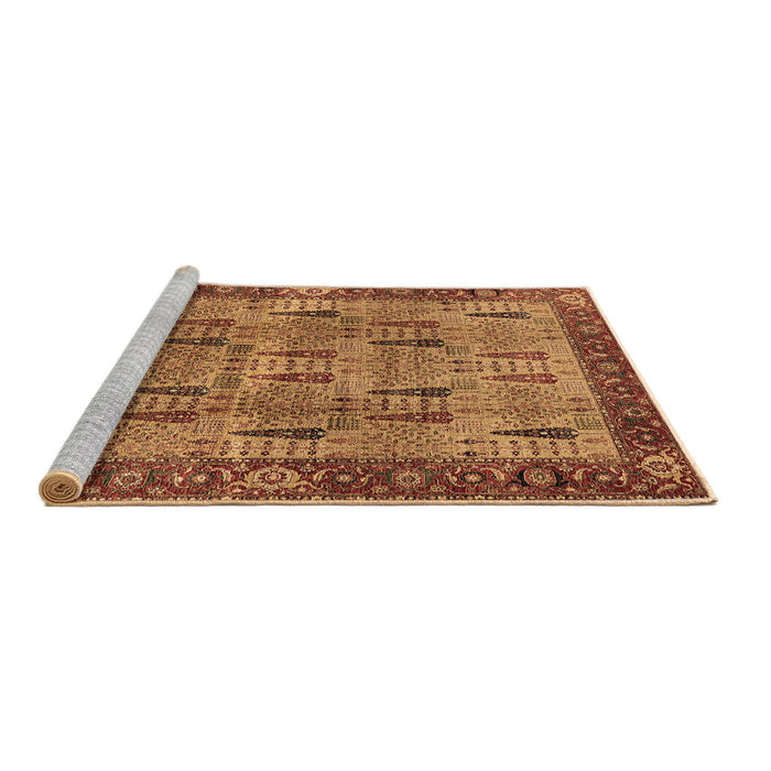 Sideview of Machine Washable Oriental Brown Industrial Rug, wshurb1204brn