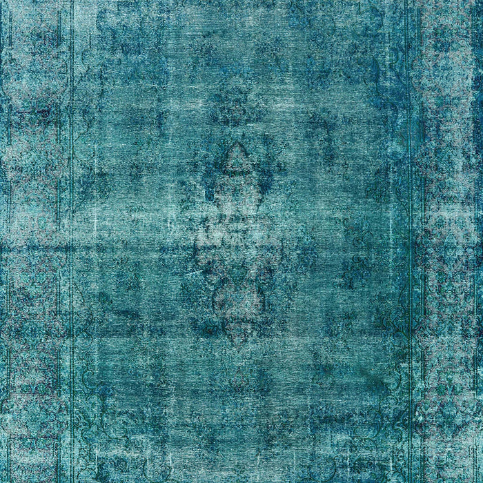 Machine Washable Industrial Modern Teal Green Rug, wshurb1205