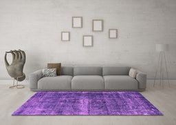 Machine Washable Oriental Pink Industrial Rug in a Living Room, wshurb1205pnk