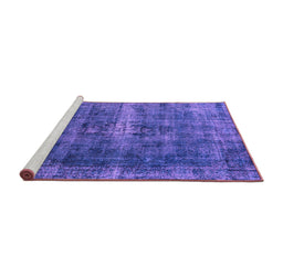Sideview of Machine Washable Oriental Purple Industrial Area Rugs, wshurb1205pur