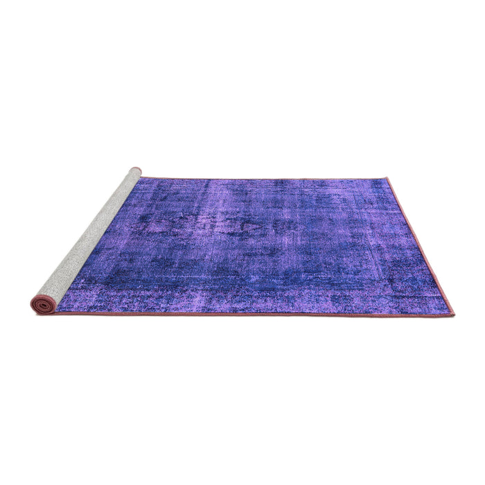 Sideview of Machine Washable Oriental Purple Industrial Area Rugs, wshurb1205pur