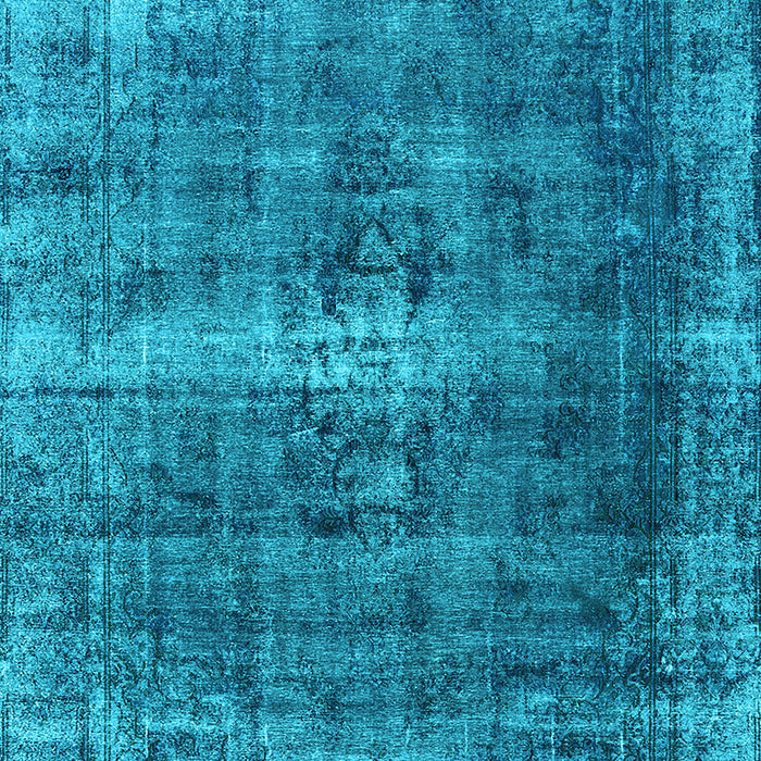 Machine Washable Oriental Light Blue Industrial Rug, wshurb1205lblu