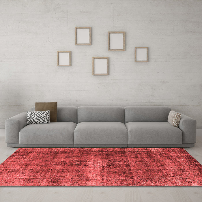 Industrial Red Washable Rugs