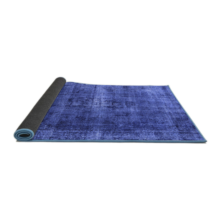 Sideview of Oriental Blue Industrial Rug, urb1205blu