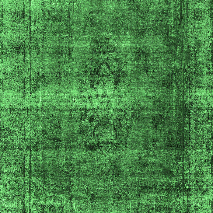 Machine Washable Oriental Emerald Green Industrial Area Rugs, wshurb1205emgrn