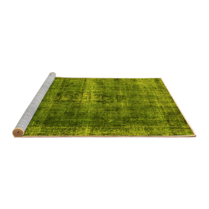 Sideview of Machine Washable Oriental Yellow Industrial Rug, wshurb1205yw