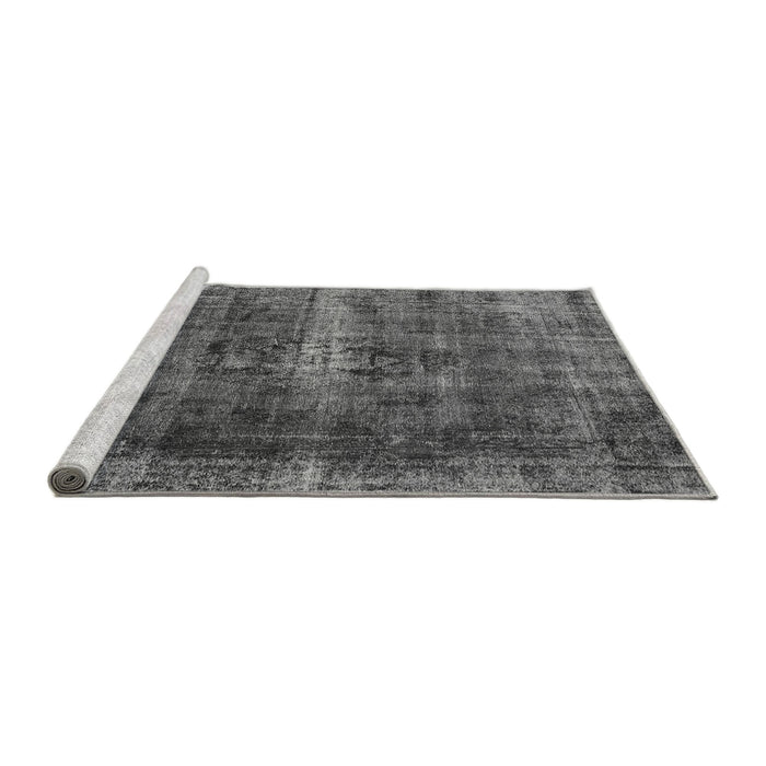 Sideview of Machine Washable Oriental Gray Industrial Rug, wshurb1205gry