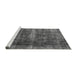 Sideview of Machine Washable Oriental Gray Industrial Rug, wshurb1205gry