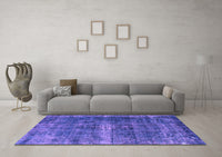 Machine Washable Oriental Purple Industrial Rug, wshurb1205pur