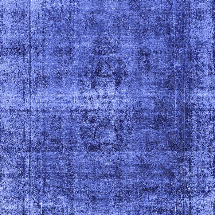 Machine Washable Oriental Blue Industrial Rug, wshurb1205blu