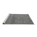 Sideview of Machine Washable Oriental Gray Industrial Rug, wshurb1206gry