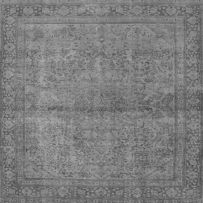 Square Machine Washable Oriental Gray Industrial Rug, wshurb1206gry