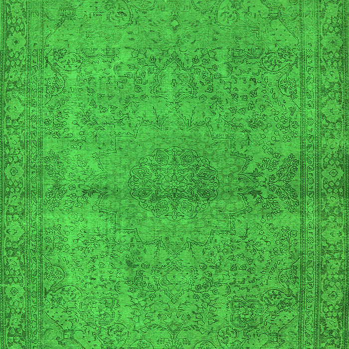 Machine Washable Oriental Green Industrial Area Rugs, wshurb1206grn