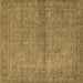 Square Oriental Brown Industrial Rug, urb1206brn