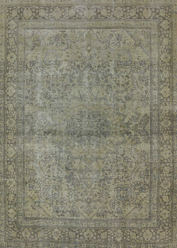 Mid-Century Modern Brown Oriental Rug, urb1206