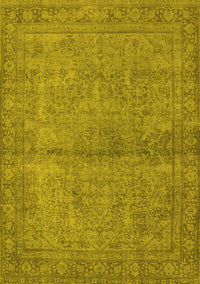 Oriental Yellow Industrial Rug, urb1206yw