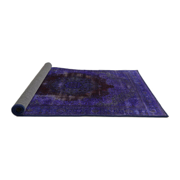 Sideview of Mid-Century Modern Purple Persian Rug, urb1207