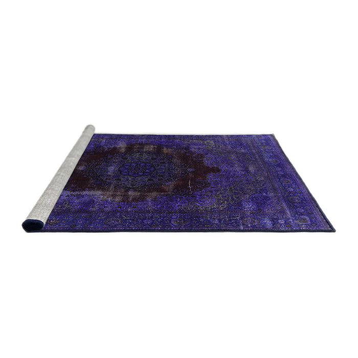 Sideview of Machine Washable Industrial Modern Purple Rug, wshurb1207