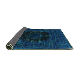 Sideview of Persian Turquoise Bohemian Rug, urb1207turq