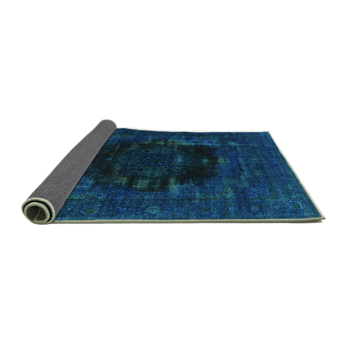 Sideview of Persian Turquoise Bohemian Rug, urb1207turq