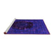 Sideview of Machine Washable Persian Purple Bohemian Area Rugs, wshurb1207pur