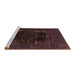 Sideview of Machine Washable Persian Brown Bohemian Rug, wshurb1207brn