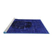 Sideview of Machine Washable Persian Blue Bohemian Rug, wshurb1207blu