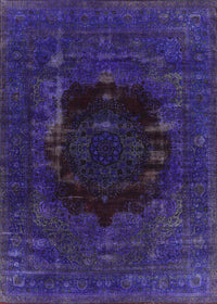 Machine Washable Industrial Modern Purple Rug, wshurb1207