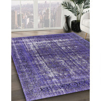 Mid-Century Modern Purple Persian Rug, urb1208