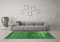 Machine Washable Persian Green Bohemian Rug, wshurb1208grn