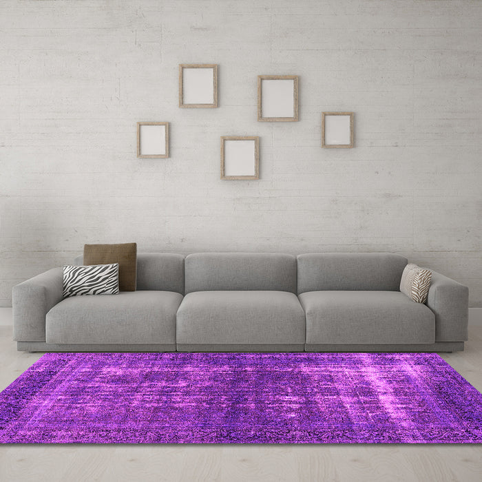 Machine Washable Persian Pink Bohemian Rug in a Living Room, wshurb1208pnk