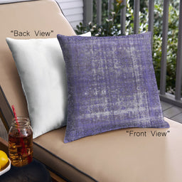 Front View of Mid-Century Modern Urban Square Purple Throw Pillow, 18 inch by 18 inch, pwurb1208
