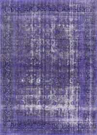 Machine Washable Industrial Modern Purple Rug, wshurb1208