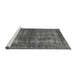 Sideview of Machine Washable Persian Gray Bohemian Rug, wshurb1208gry