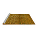 Sideview of Machine Washable Industrial Modern Orange Rug, wshurb1209