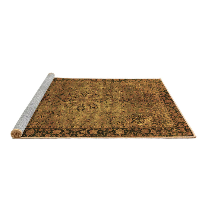 Sideview of Machine Washable Oriental Brown Industrial Rug, wshurb1209brn