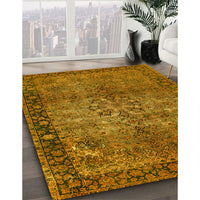 Mid-Century Modern Orange Oriental Rug, urb1209