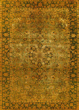 Mid-Century Modern Orange Oriental Rug, urb1209