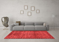 Machine Washable Oriental Red Industrial Rug, wshurb1209red