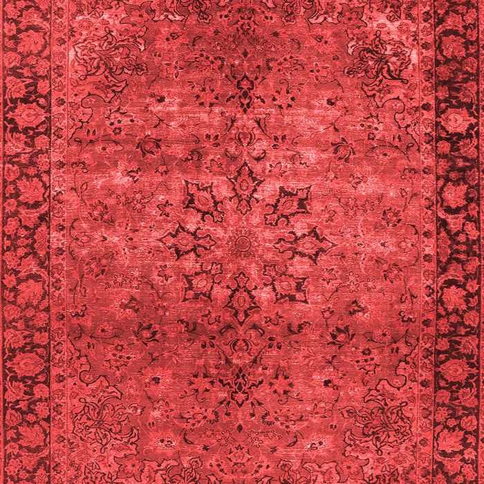 Machine Washable Oriental Red Industrial Rug, wshurb1209red