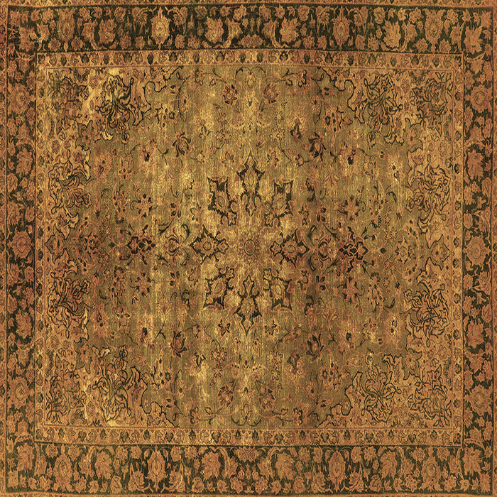 Square Oriental Brown Industrial Rug, urb1209brn
