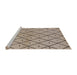 Sideview of Machine Washable Industrial Modern Dark Almond Brown Rug, wshurb1210