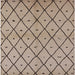 Square Mid-Century Modern Dark Almond Brown Solid Rug, urb1210