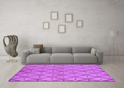 Machine Washable Solid Purple Modern Area Rugs in a Living Room, wshurb1210pur
