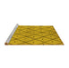 Sideview of Machine Washable Solid Yellow Modern Rug, wshurb1210yw