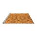 Sideview of Machine Washable Solid Orange Modern Area Rugs, wshurb1210org