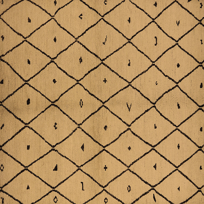 Square Machine Washable Solid Brown Modern Rug, wshurb1210brn