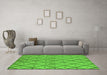 Machine Washable Solid Green Modern Area Rugs in a Living Room,, wshurb1210grn